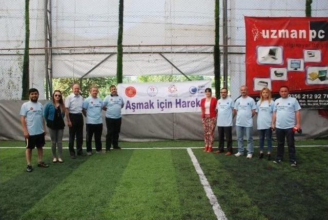 Basın Mensupları İle Engelli Öğrenciler Halı Saha Maçı Yaptı