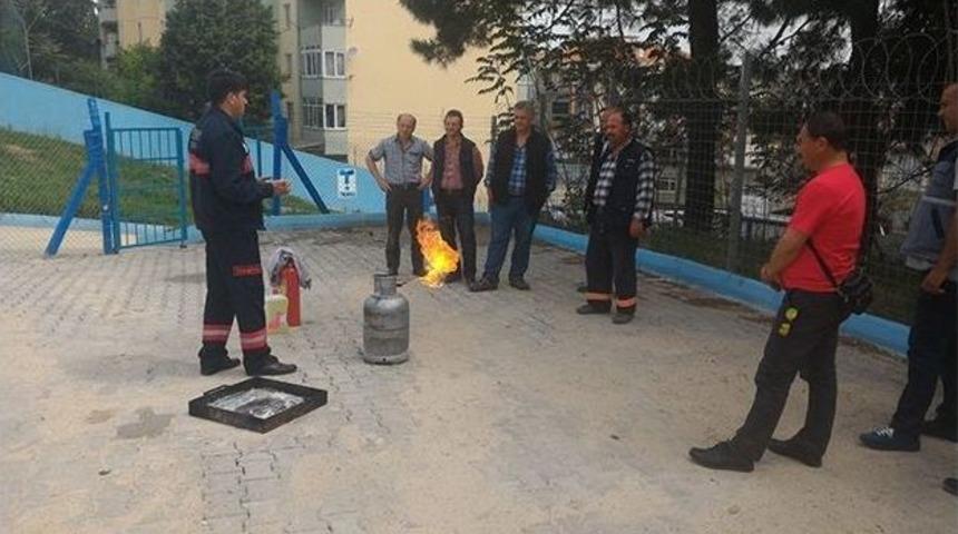 Teski Personeline Yangın S&ouml;nd&uuml;rme Eğitimi
