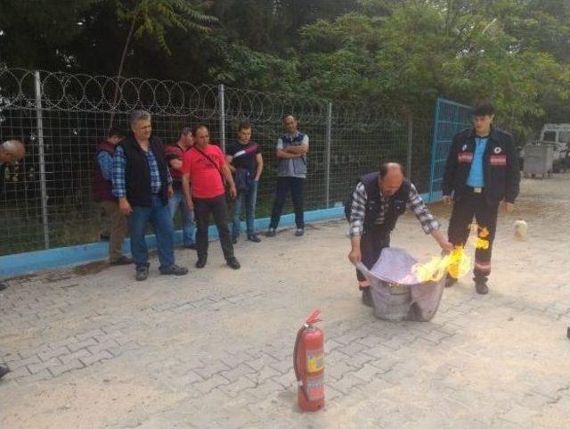 Teski Personeline Yangın Söndürme Eğitimi