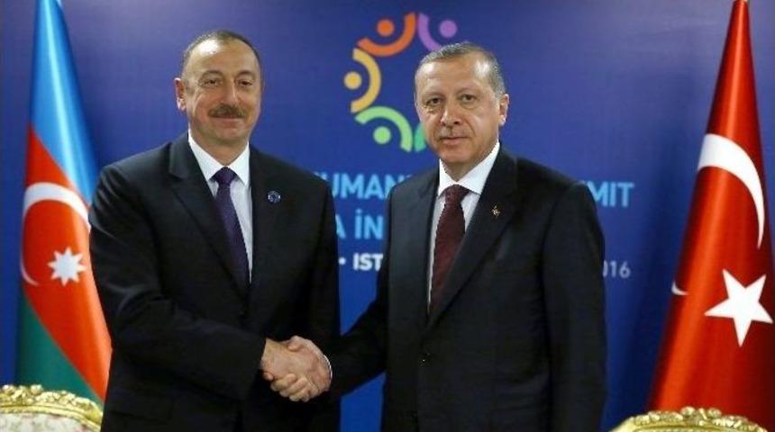 Cumhurbaşkanı Erdoğan, Aliyev İle G&ouml;r&uuml;şt&uuml;
