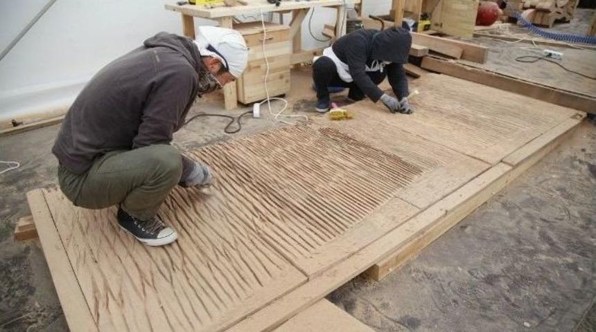 Uluslararası Ahşap Heykel Festivali 4&rsquo;&uuml;nc&uuml; G&uuml;n&uuml;nde