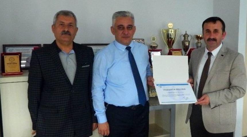 Od&uuml;&rsquo;den Yedaş&rsquo;a Teşekk&uuml;r Belgesi