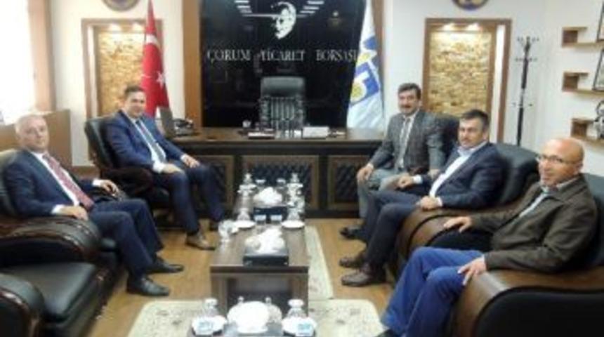Tiryakioğlu&rsquo;ndan &Ccedil;orum Ticaret Borsası&rsquo;na Ziyaret