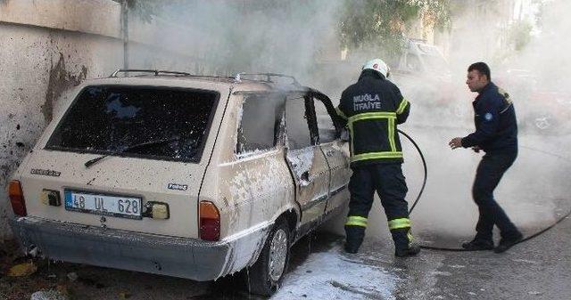 Park Halindeki Otomobil Alev Topuna Döndü