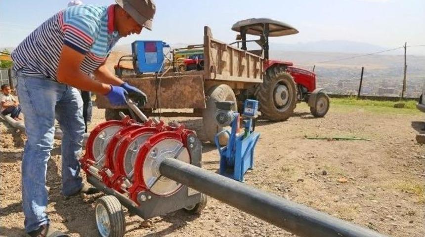 Cizre&rsquo;de Cudi Mahallesi&rsquo;ne 900 Metre Polietilen Boru D&ouml;şendi