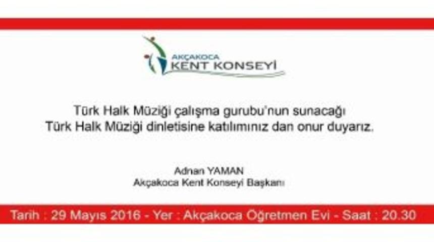 Ak&ccedil;akoca Kent Konseyi Konser Veriyor