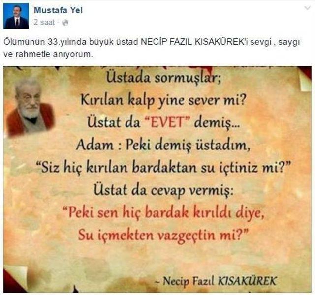 Tekirdağ&rsquo;lı Vekiller Necip Fazıl Kısak&uuml;rek&rsquo;i Unutmadı 1