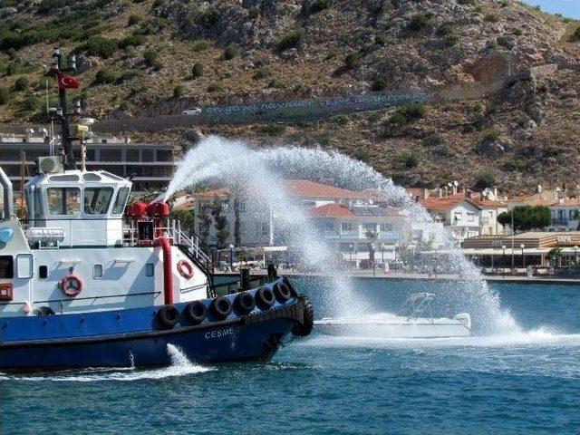 Çeşme Marina’da Yangın Tatbikatı