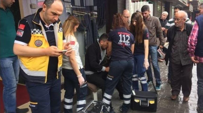 Motosikletin &Ccedil;arptı Yaya Yaralandı