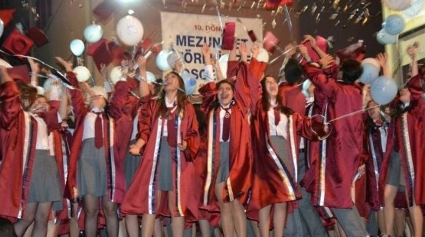 Biga Atat&uuml;rk Anadolu Lisesinde Mezuniyet Sevinci