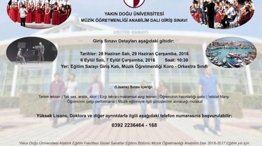 Yd&uuml;, M&uuml;zik &Ouml;ğretmenliği B&ouml;l&uuml;m&uuml;&rsquo;ne &Ouml;ğrenci Alacak