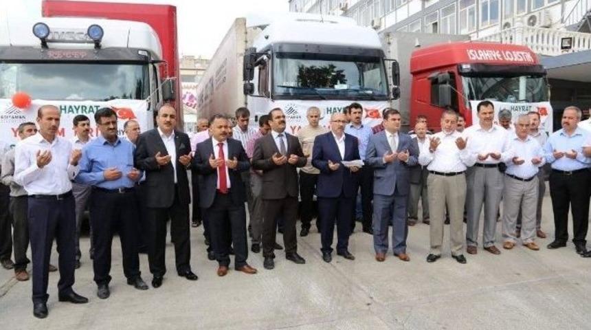 Adıyaman&rsquo;dan Suriye&rsquo;ye 5 Tır Dolusu Yardım