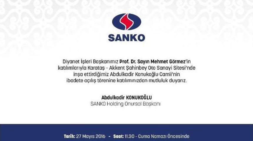 Abdulkadir Konukoğlu Camii T&ouml;renle İbadete A&ccedil;ılacak