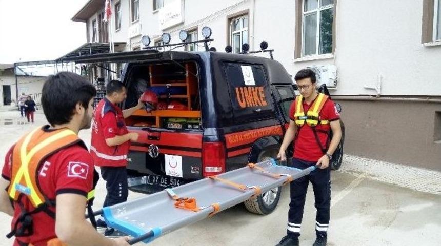 Lapseki Devlet Hastanesinde Yangın Tatbikatı Yapıldı