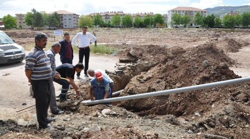 G&ouml;lbaşı Belediyesi Alt Yapı &Ccedil;alışmaları Devam Ediyor