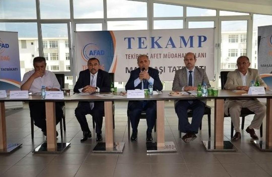 Tekirdağ&rsquo;da Masa Başında Deprem Tatbikatı