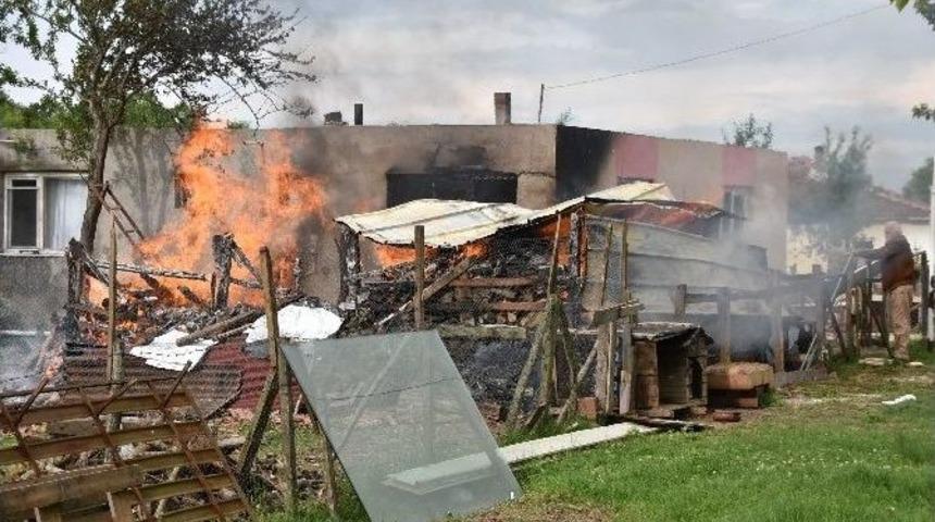 Sinop&rsquo;ta Odun Deposu Alevlere Teslim Oldu