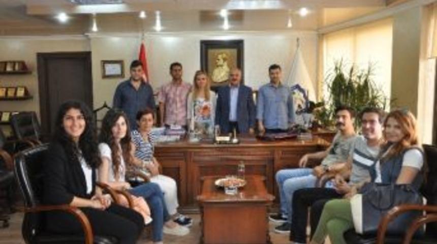 Yeni Atanan &Ouml;ğretmenlerden Başkan Din&ccedil;er&rsquo;e Ziyaret