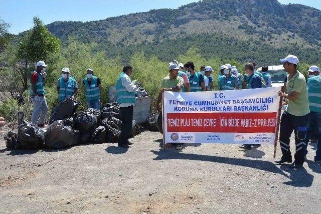 Dalaman’da Hükümlüler Çevre Temizliği Yaptı