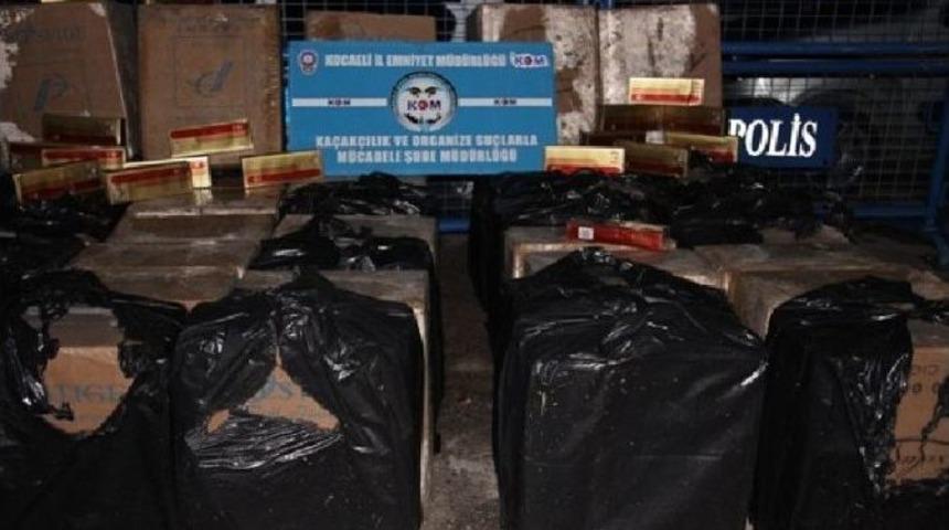 Kocaeli&rsquo;de 381 Bin Paket Ka&ccedil;ak Sigara Ele Ge&ccedil;irildi