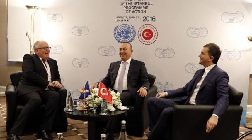 Bakan &Ccedil;avuşoğlu Ve Bakan &Ccedil;elik, Ab Komisyonu Başkan Yardımcısı İle Vize Konusunu G&ouml;r&uuml;şt&uuml;