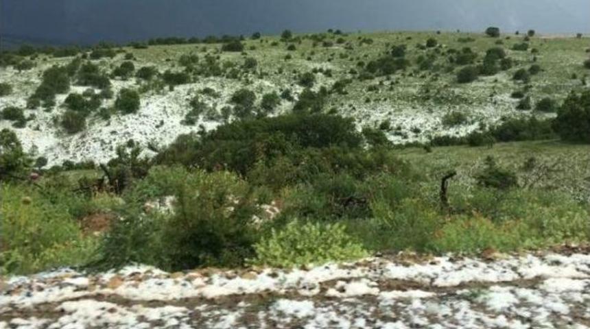 Yozgat&rsquo;a Dolu Yağışı Ekili Alanlara Zarar Verdi