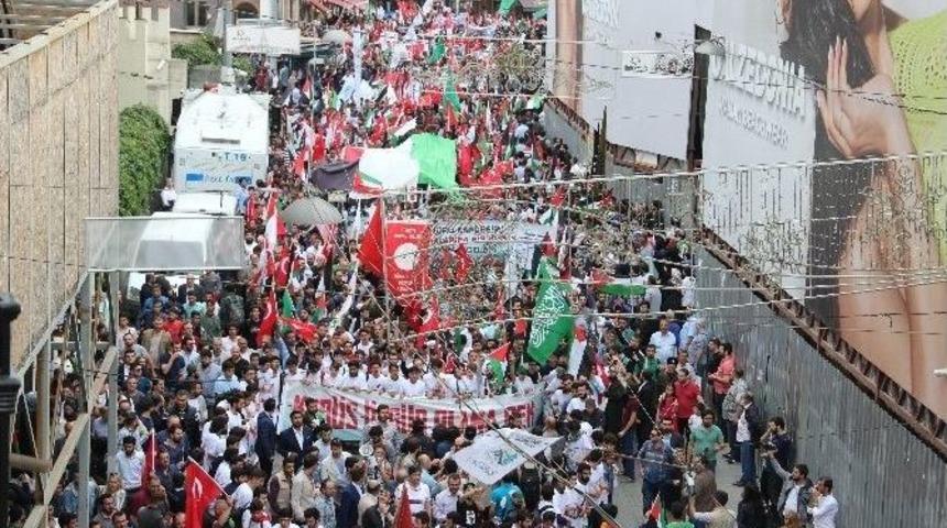Gazze&rsquo;ye İnsani Yardım G&ouml;t&uuml;ren Mavi Marmara Baskını Protesto Ediliyor