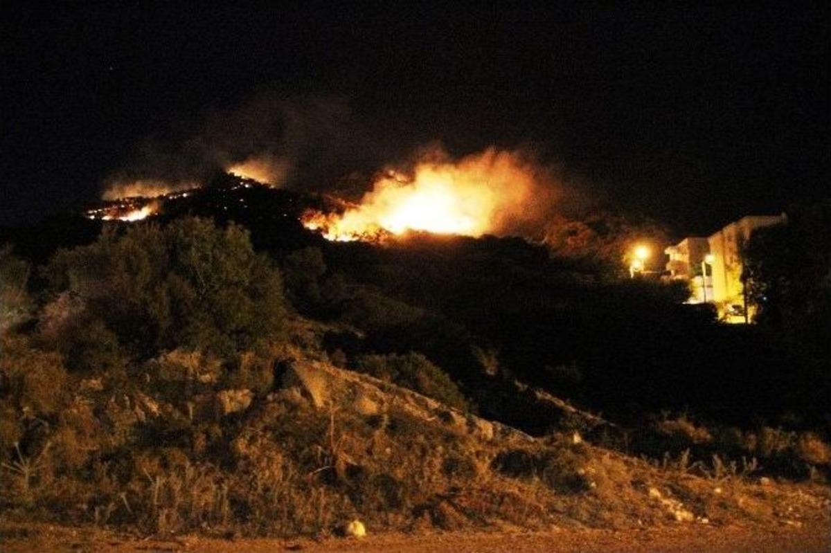 Bodrum&rsquo;daki Yangın Mahalle Sakinlerini Korkuttu