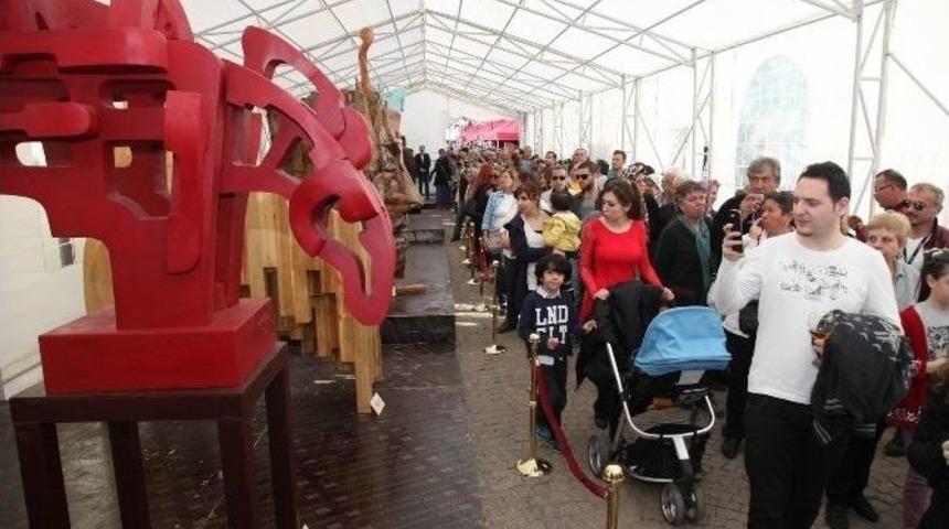 Uluslararası Ahşap Heykel Festivali D&uuml;zenlenen Sergi İle Sona Erdi