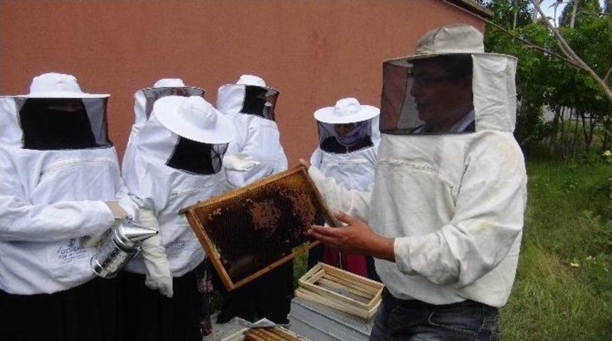 Kadın &Ccedil;ift&ccedil;ilere Arıcılık Eğitimi