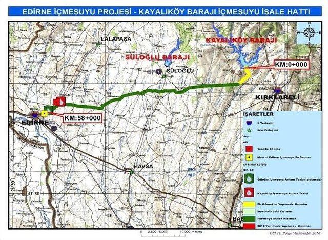 Edirne İçme Suyu Projesi Hız Kesmeden Devam Ediyor