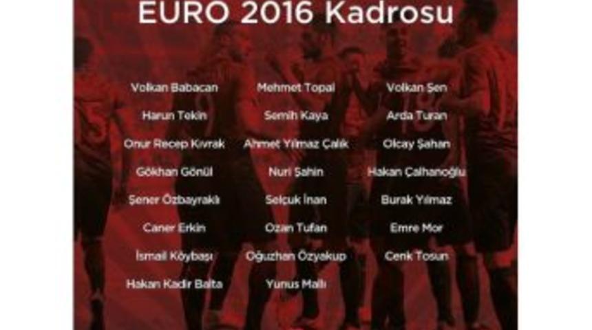 A Milli Takım&rsquo;ın Euro 2016 Kadrosu Belli Oldu