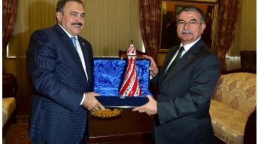 Bakan Eroğlu&rsquo;ndan Milli Eğitim Bakanı Yılmaz&rsquo;a Ziyaret