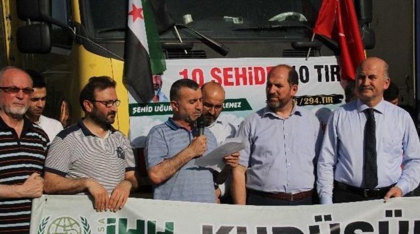 Bursa İhh&rsquo;dan 10 Şehide 10 Tır