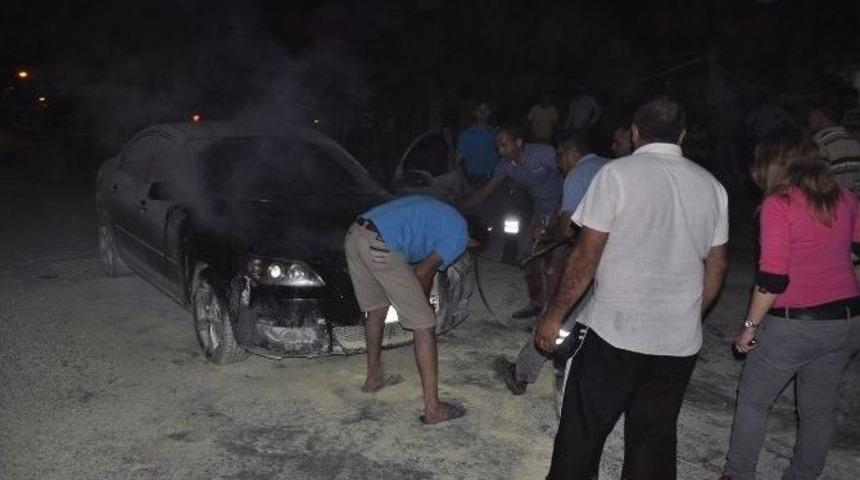 Seyir Halindeki Otomobil Alev Aldı