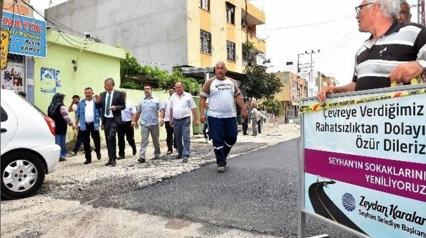 Başkan Karalar Asfalt &Ccedil;alışmasını Denetledi