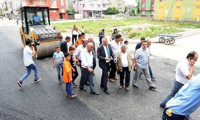 Başkan Karalar Asfalt Çalışmasını Denetledi