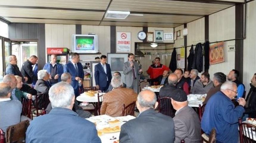 Başkan Bulutlar, Paland&ouml;ken Esnafıyla Kahvaltıda Buluştu