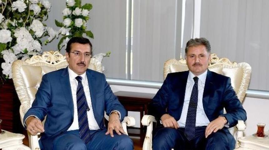 G&uuml;mr&uuml;k Ve Ticaret Bakanı T&uuml;fenkci, Başkan &Ccedil;akır&rsquo;ı Ziyaret Etti