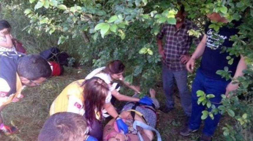 Erik Ağacından D&uuml;şen Kadını Afad Ekipleri Kurtardı