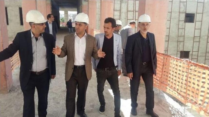Başkan &Ouml;zaltun, Hastane İnşaatında İncelemede Bulundu