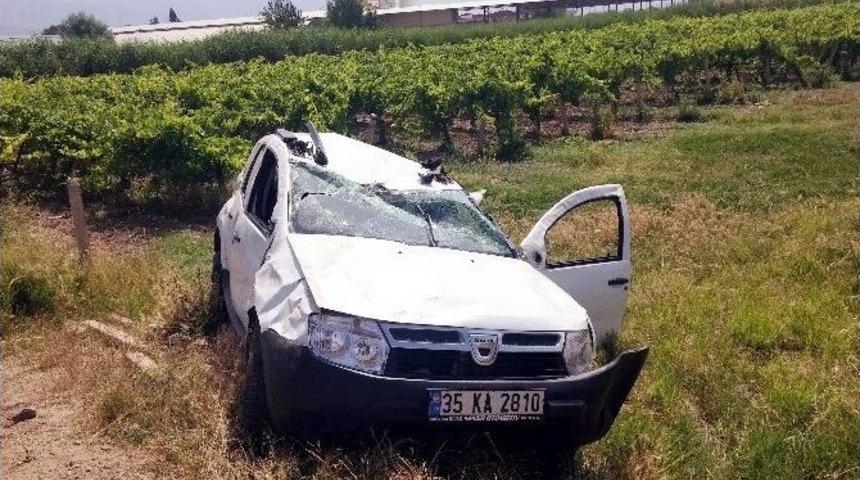 Takla Atan Otomobilden Burnu Bile Kanamadan &Ccedil;ıktı