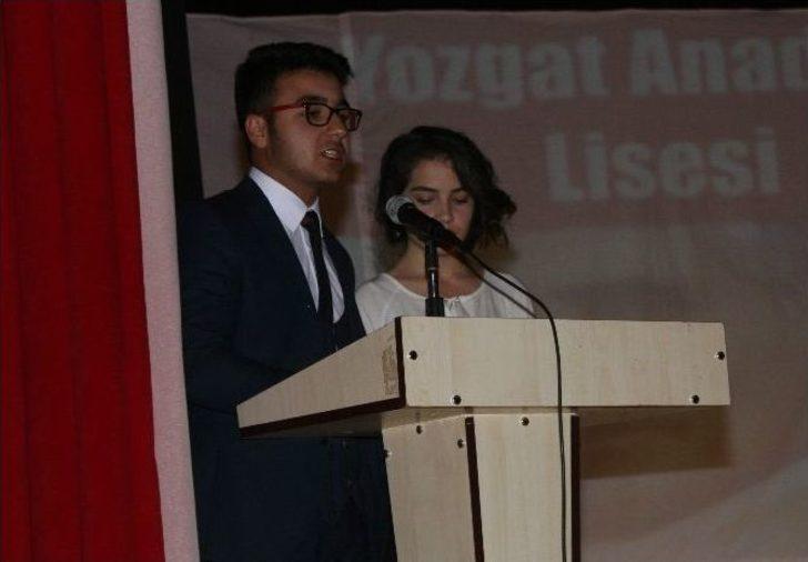 Yozgat Anadolu Lisesi Abdurrahim Karakoç’u Andı G1
