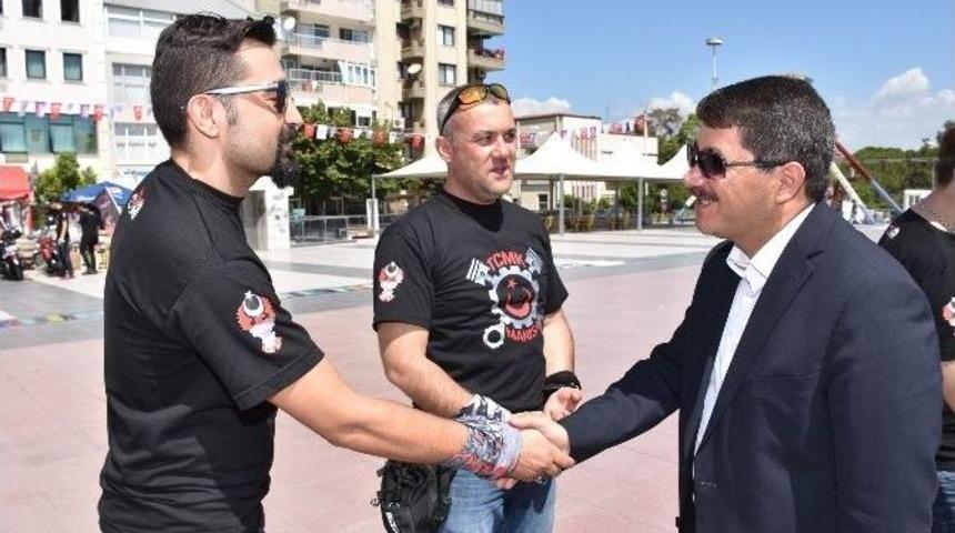 Başkan &Ccedil;elik Motosiklet Tutkunları İle Bir Araya Geldi