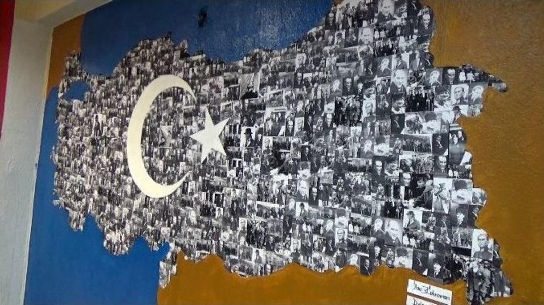 Atat&uuml;rk Fotoğraflarından T&uuml;rkiye Haritası, Kitaplardan Top Arabası