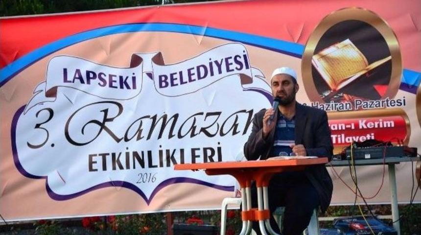 Lapseki&rsquo;de Ramazan Ayı Etkinlikleri