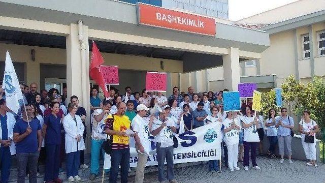 Bergama’da Sağlık Çalışanları Şiddete İsyan Etti