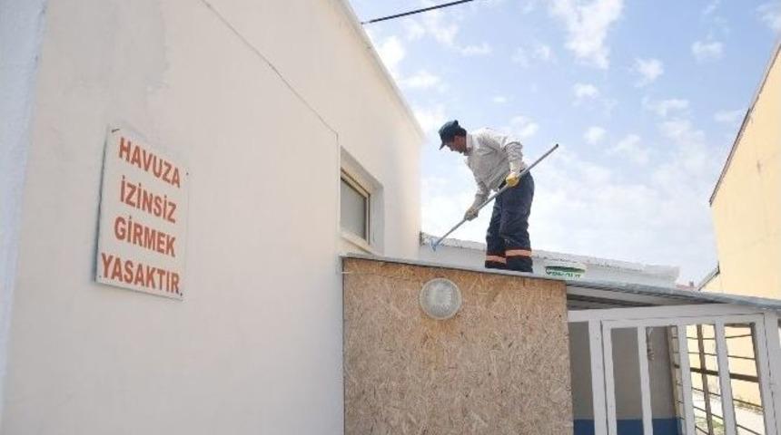 Boz&uuml;y&uuml;k Belediyesi Y&uuml;zme Havuzu &Ccedil;ocuklar İ&ccedil;in Hazırlanıyor