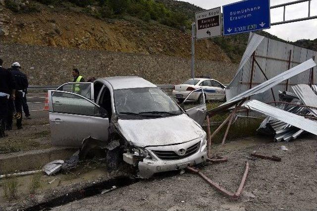 Gümüşhane’de Kaza: 1 Yaralı