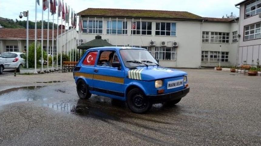 Giresun&rsquo;da &Ouml;ğrencilerden Yerli Elektrikli Otomobil; "maviş"